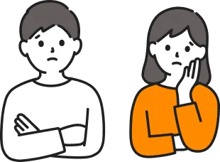 悩んでいる人のイラスト