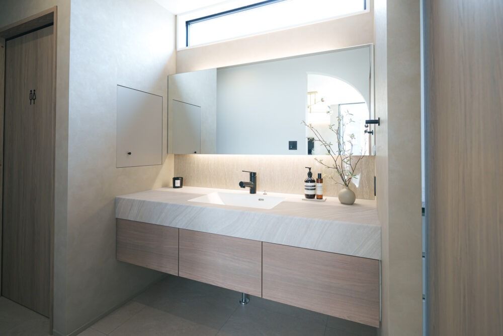 美しすぎるホテルライク注文住宅_洗面