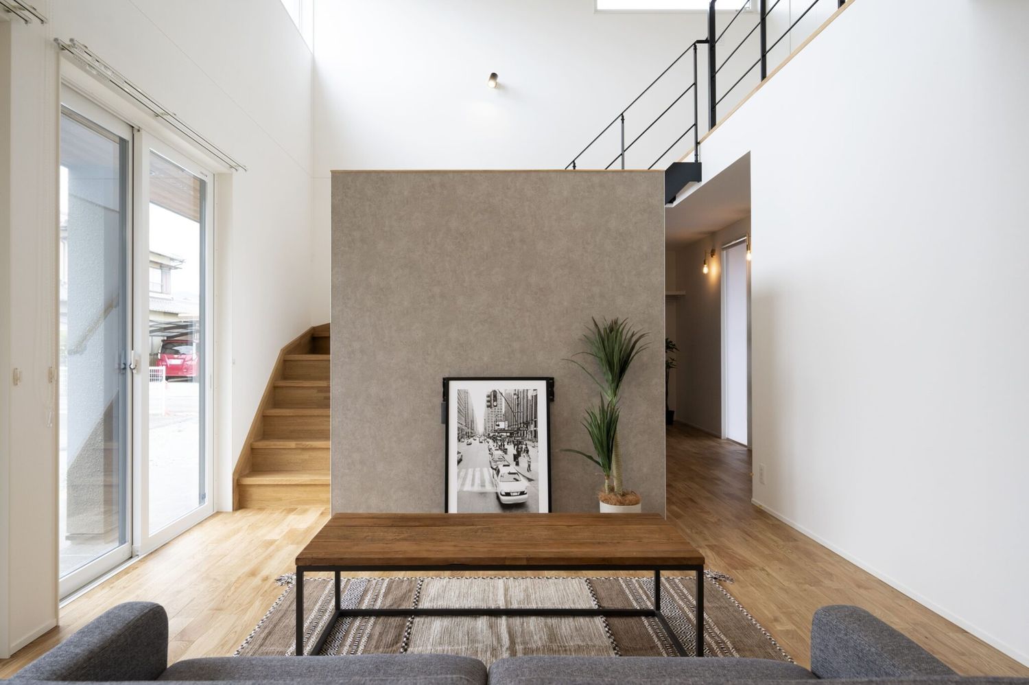 スキップフロアのあるお家_リビング