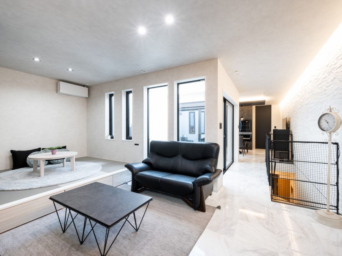 ホテルライク&和モダンの家_リビング