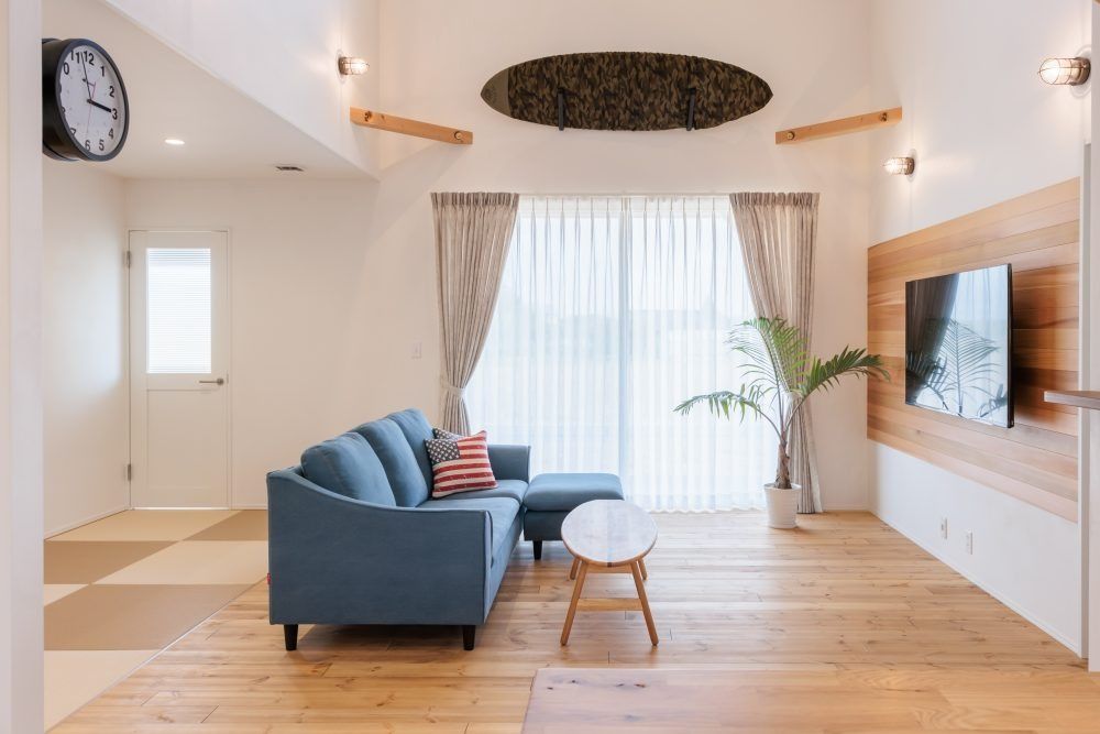 生活動線抜群なサーファーズハウス_リビング