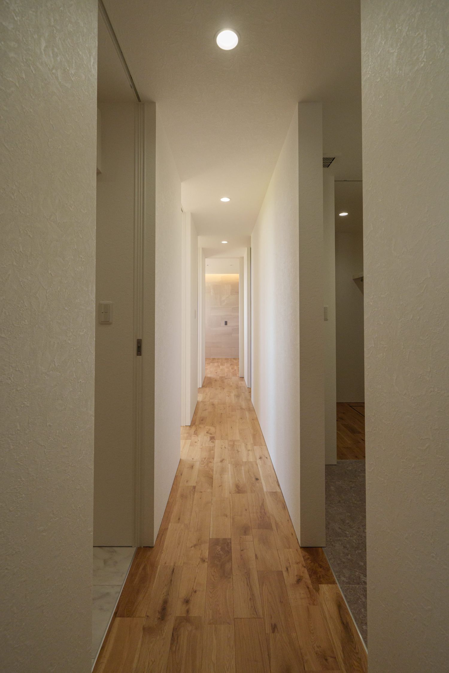 豊かな田園地帯に建つ平屋_廊下