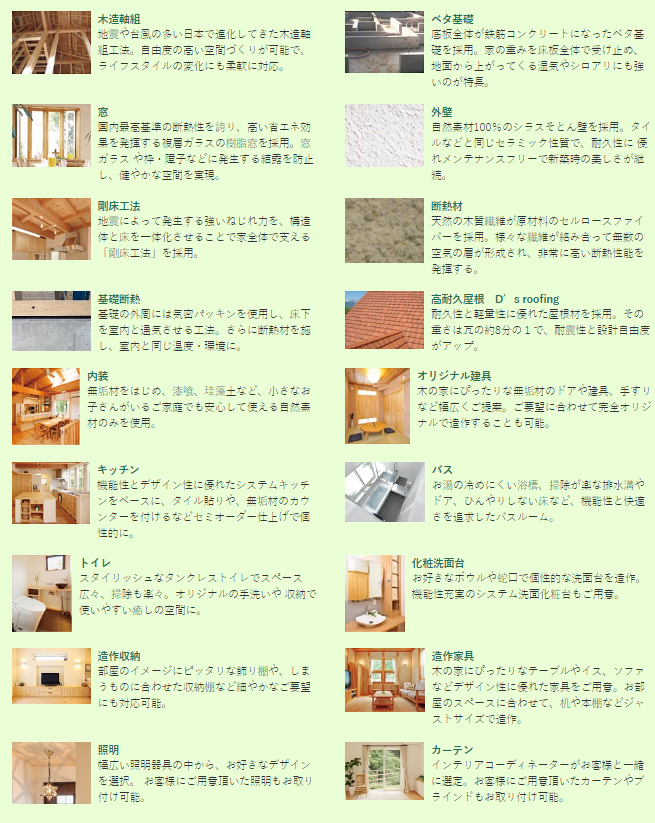 構造と仕様・設備について