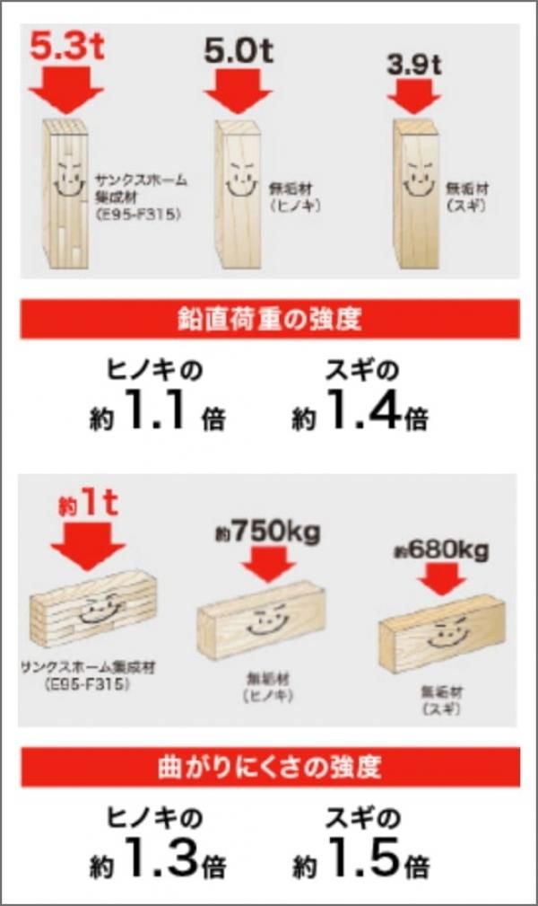 支えるつよい木の画像