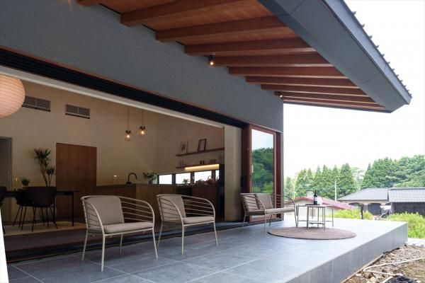 熊本阿蘇西原 LIVELY VILLA Noki_3ｍの軒下空間の画像