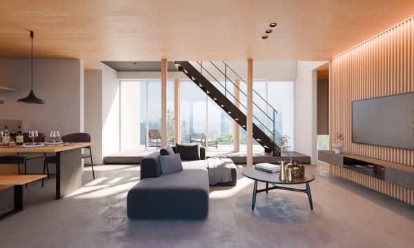 CLTハイブリッド構法が生み出す プランの自由度と開放感の画像