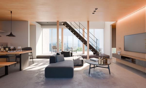 CLTハイブリッド構法が生み出す プランの自由度と開放感の画像