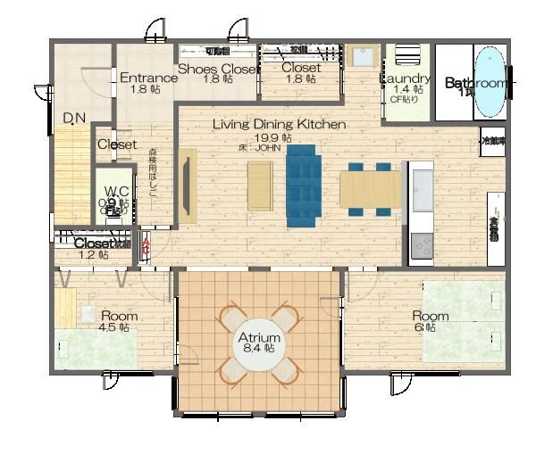 秋田市泉中央モデルハウス_2階の画像
