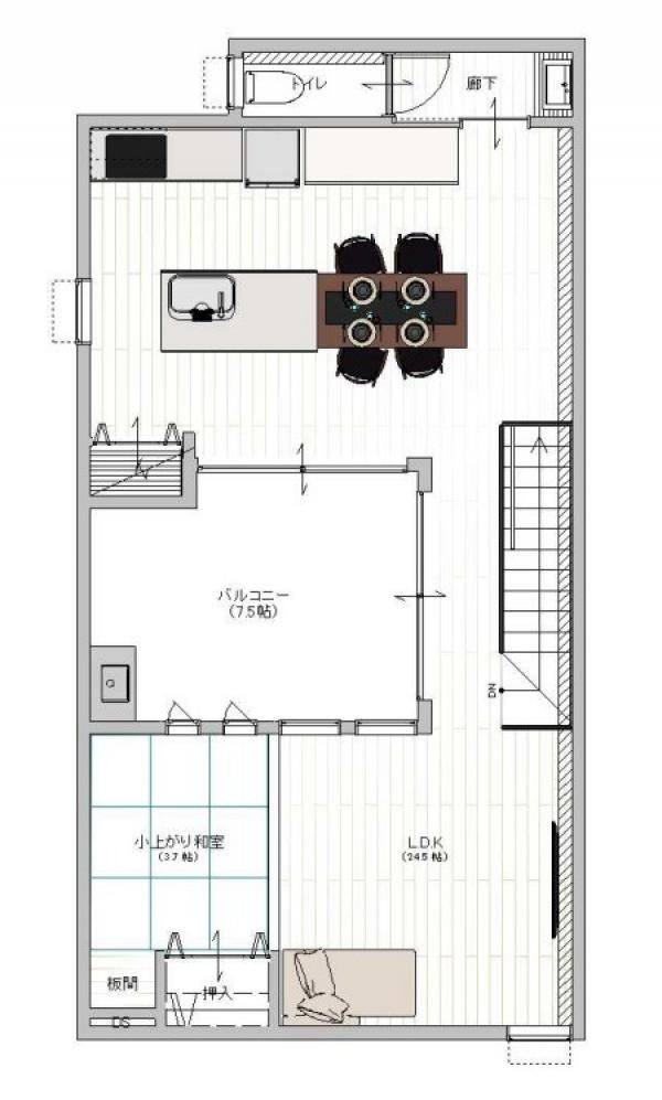 ホテルライク&和モダンの家_2階の画像