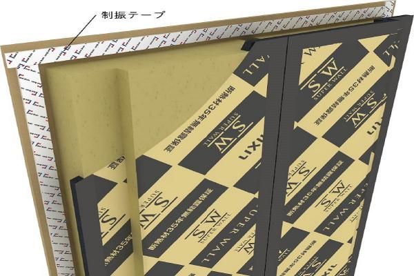制振性能　制震テープによる優れた制震性