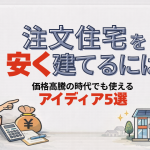 注文住宅を安く建てるには？価格高騰の時代でも使えるアイデア5選