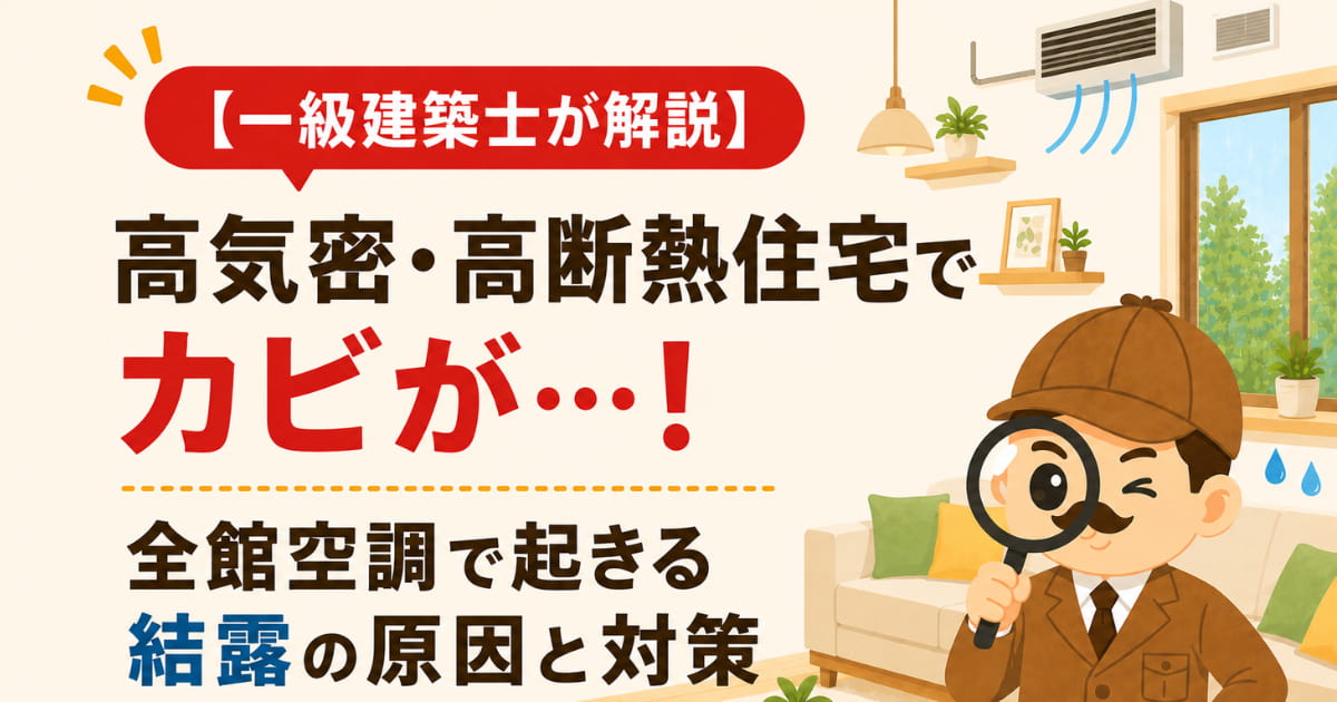 【一級建築士が解説】高気密・高断熱住宅でカビが…! 全館空調で起きる結露の原因と対策