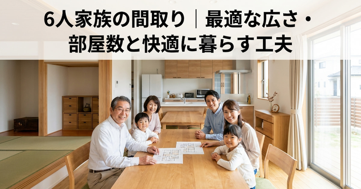 6人家族の間取り|最適な広さ・部屋数と快適に暮らす工夫