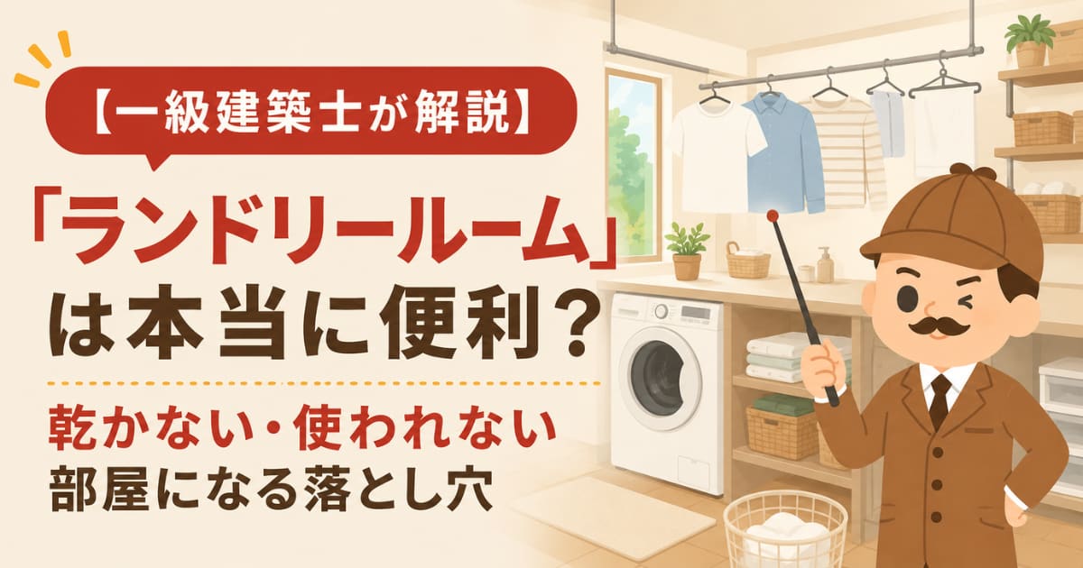 【一級建築士が解説】「ランドリールーム」は本当に便利? 乾かない・使われない部屋になる落とし穴