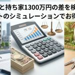 賃貸と持ち家1300万円の差を検証。生涯コストのシミュレーションでお得な選択を