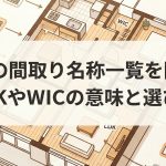 部屋の間取り名称一覧を図解！LDKやWICの意味と選び方