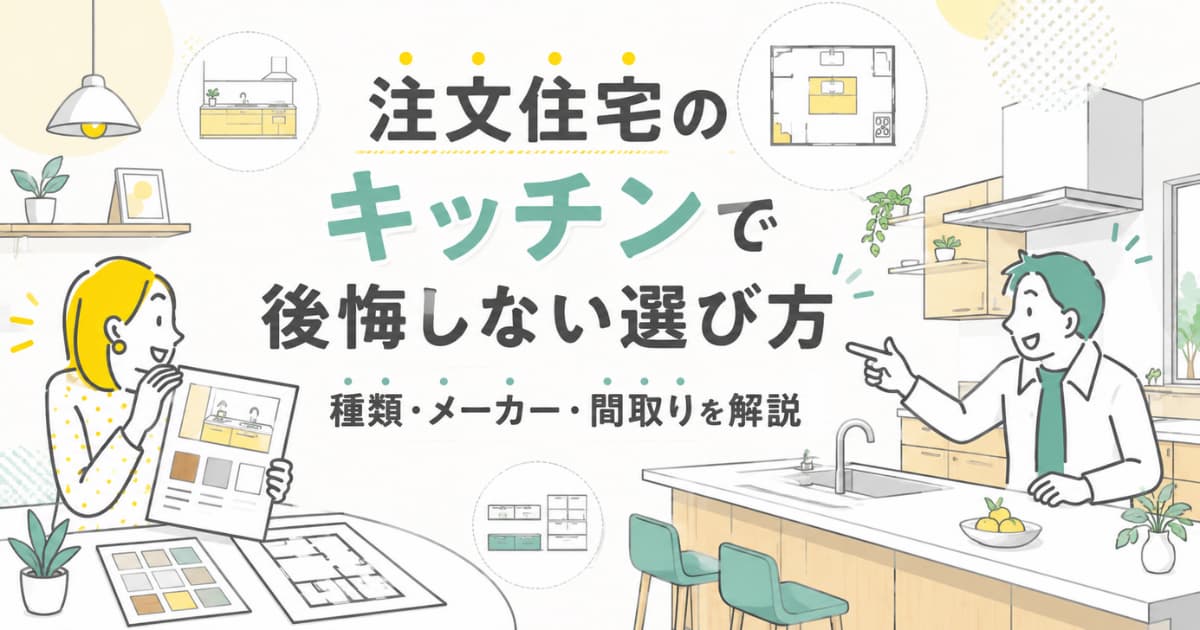 注文住宅のキッチンで後悔しない選び方|種類・メーカー・間取りを解説