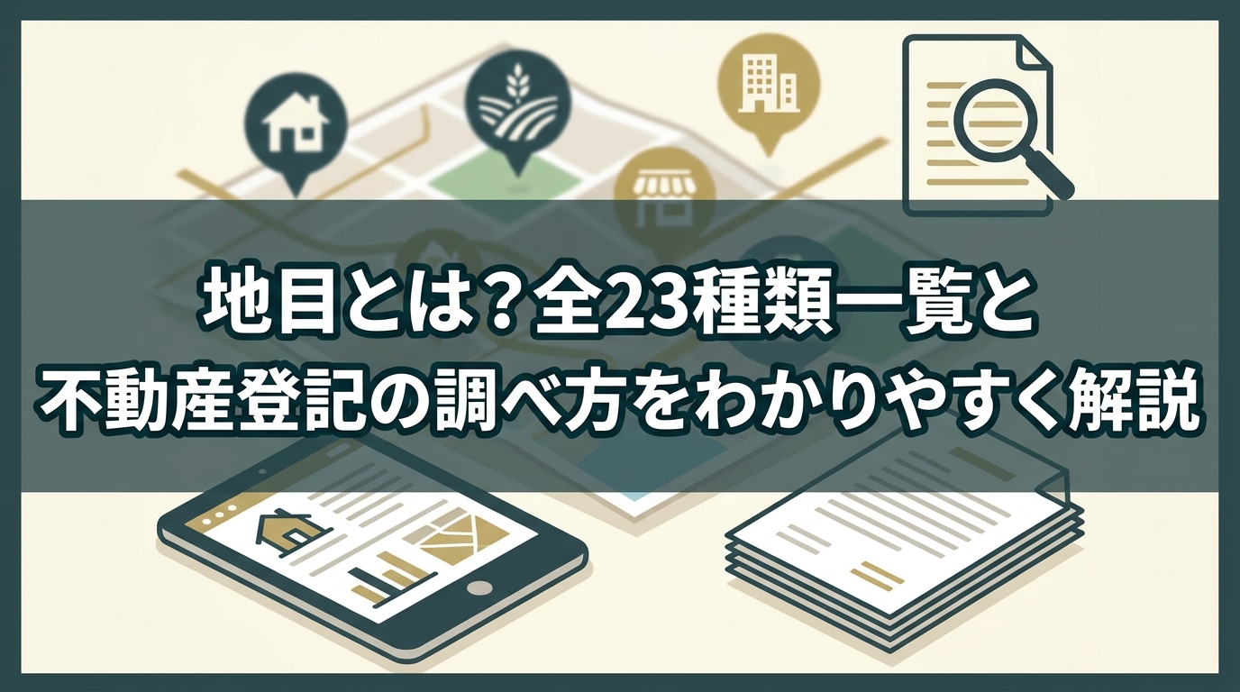 地目とは?全23種類一覧と不動産登記の調べ方をわかりやすく解説