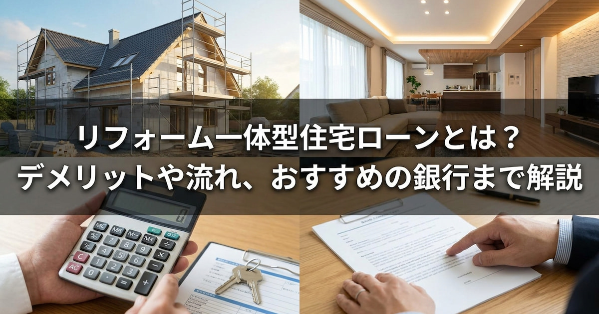 リフォーム一体型住宅ローンとは?デメリットや流れ、おすすめの銀行まで解説