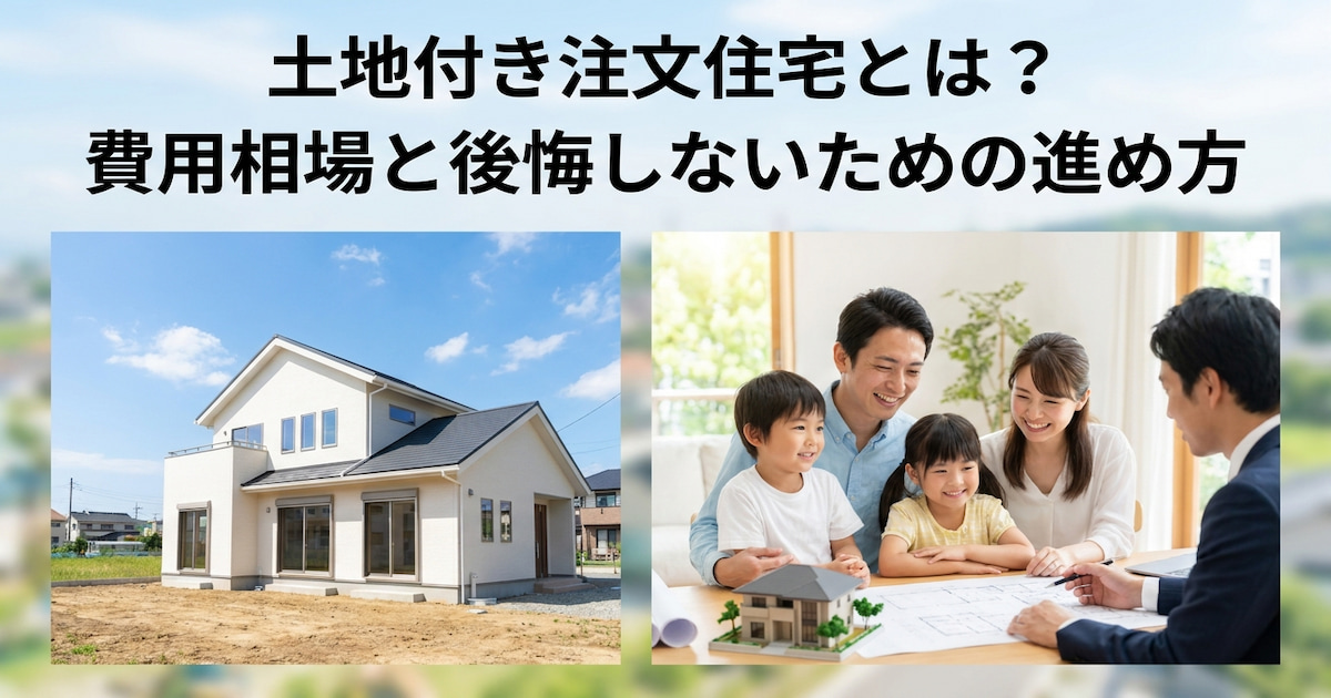 土地付き注文住宅とは?費用相場と後悔しないための進め方