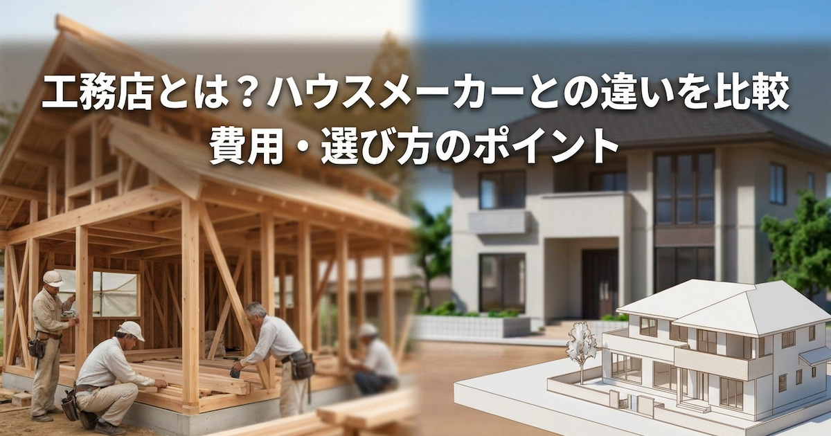 工務店とは?ハウスメーカーとの違いを比較|費用・選び方のポイント