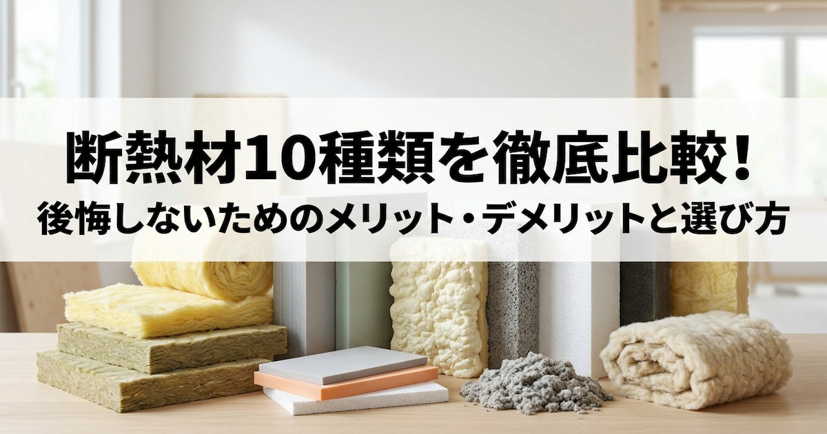 断熱材10種類を徹底比較!後悔しないためのメリット・デメリットと選び方