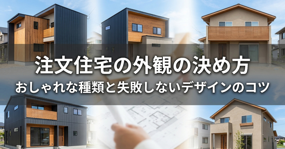 注文住宅の外観の決め方|おしゃれな種類と失敗しないデザインのコツ