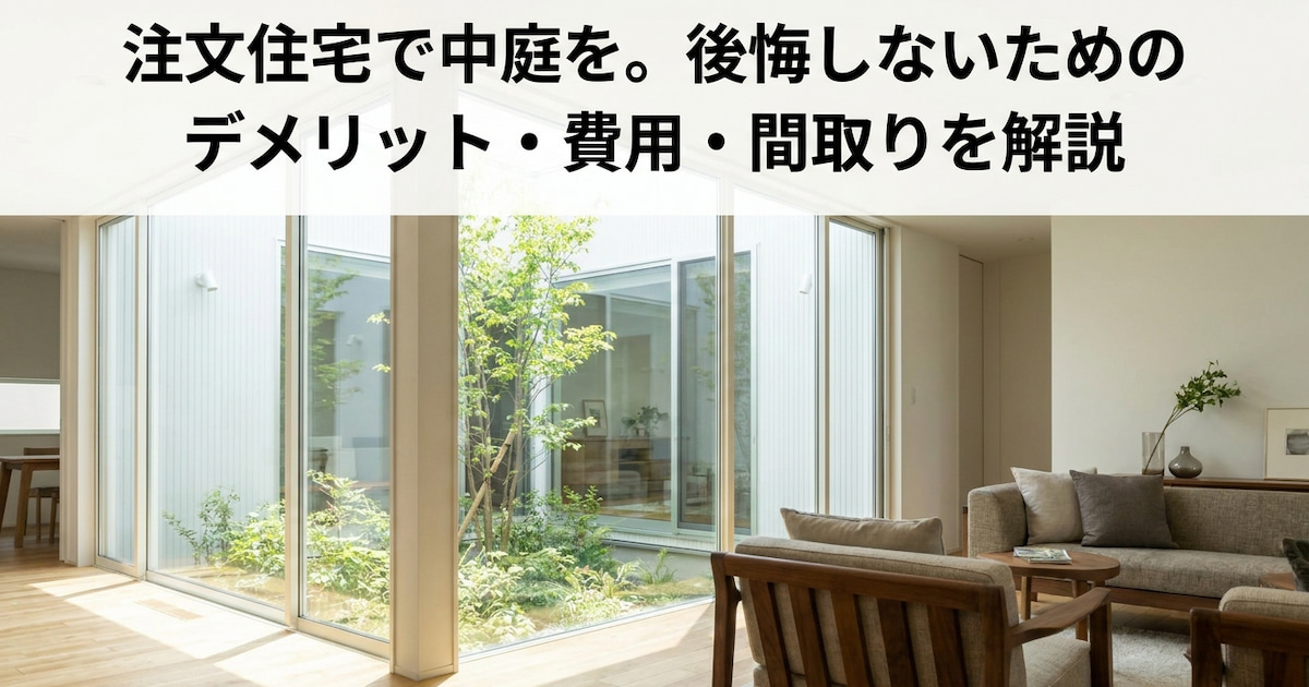注文住宅で中庭を。後悔しないためのデメリット・費用・間取りを解説