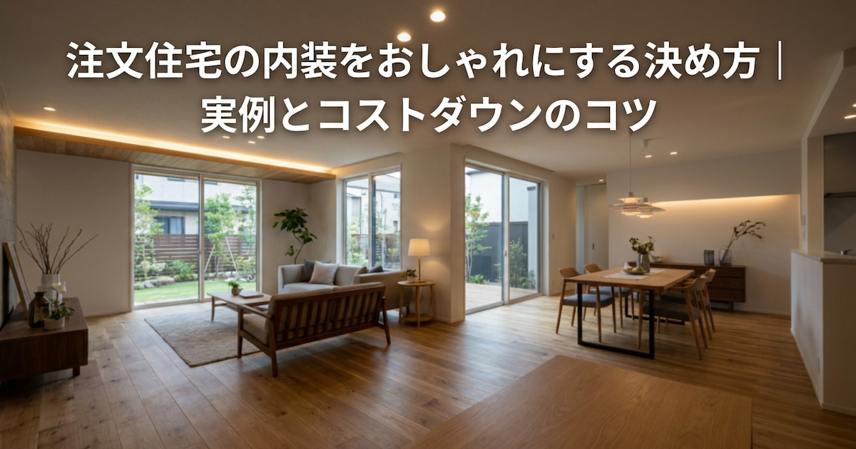 注文住宅の内装をおしゃれにする決め方|実例とコストダウンのコツ
