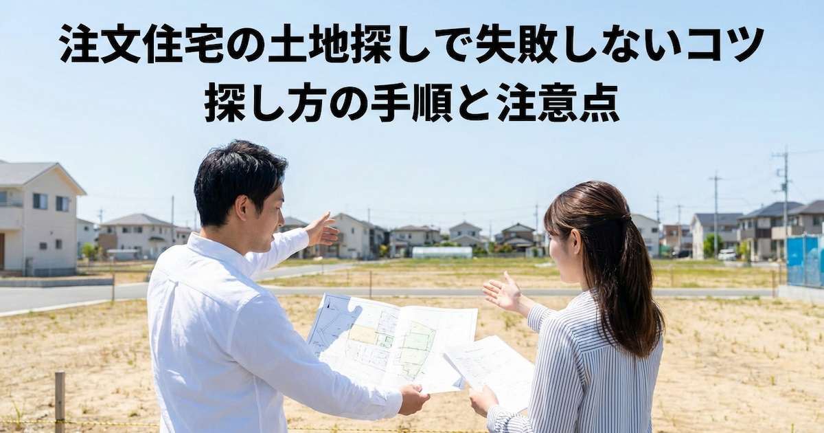注文住宅の土地探しで失敗しないコツ|探し方の手順と注意点