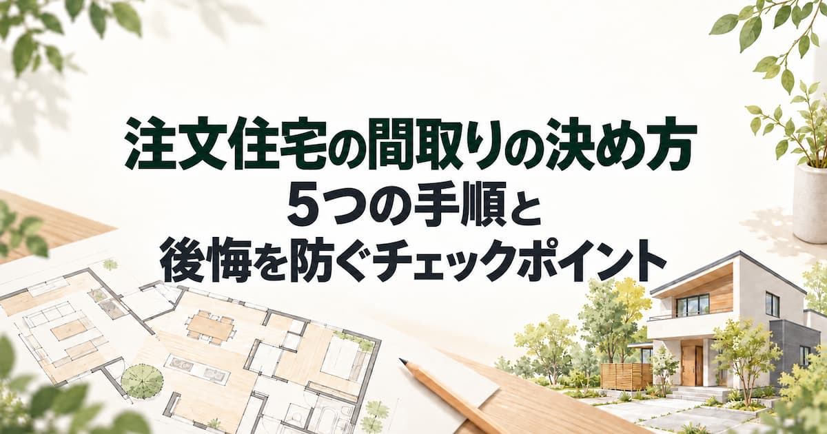 注文住宅の間取りの決め方|5つの手順と後悔を防ぐチェックポイント