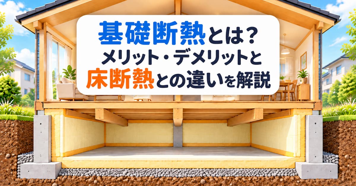 基礎断熱とは?メリット・デメリットと床断熱との違いを解説