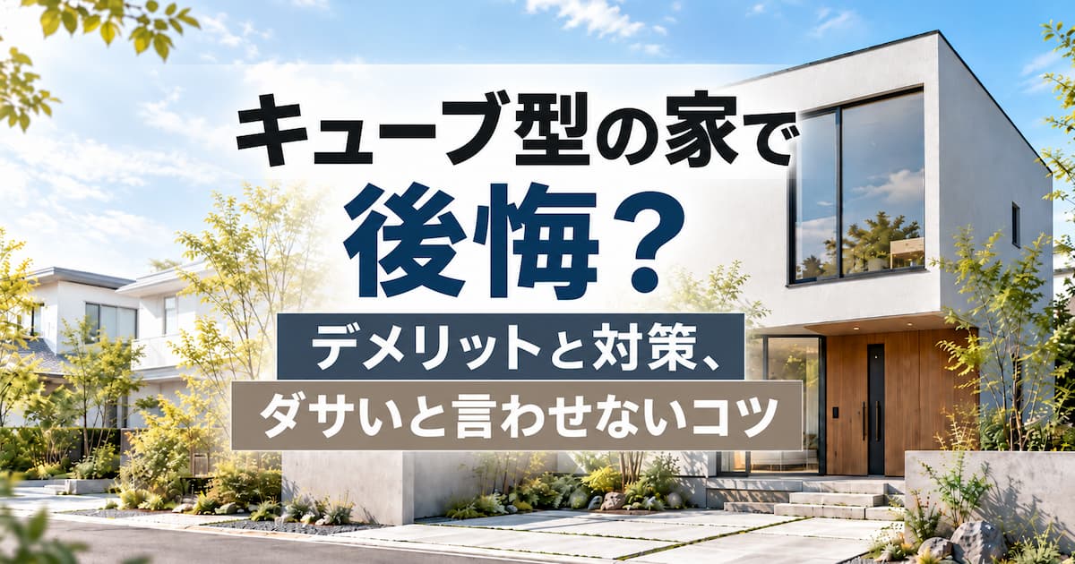 キューブ型の家で後悔?デメリットと対策、ダサいと言わせないコツ