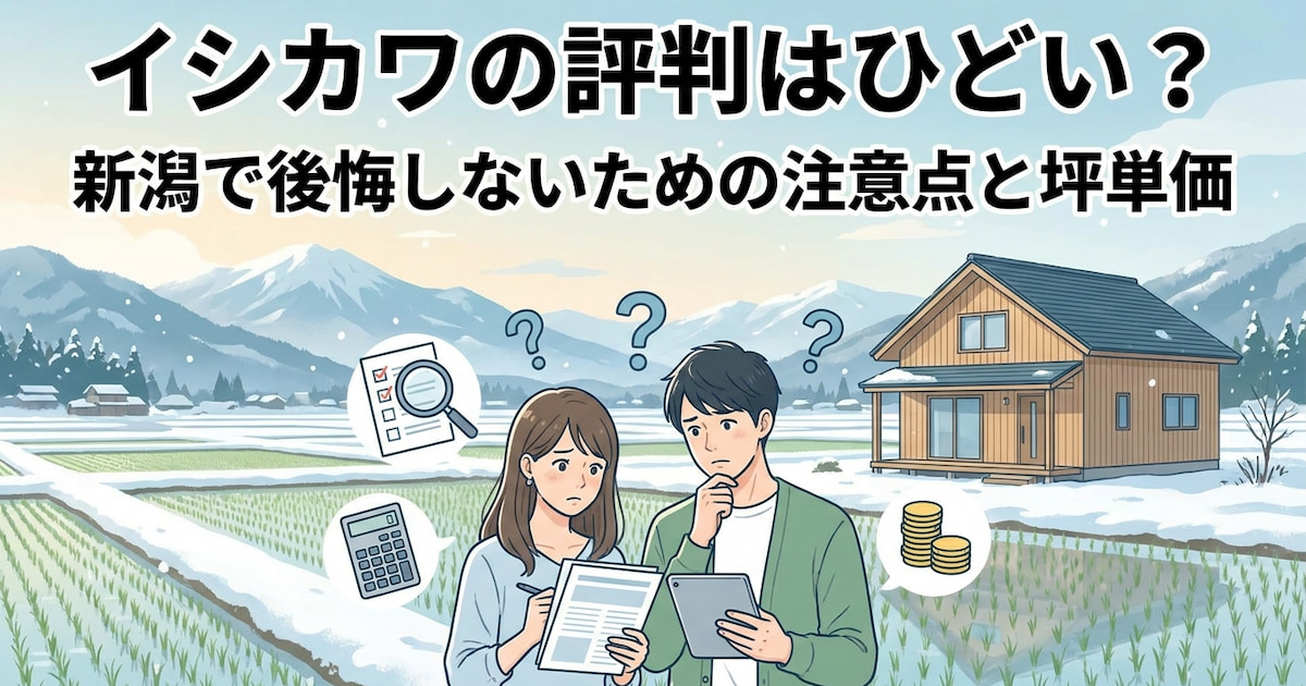 イシカワの評判はひどい?新潟で後悔しないための注意点と坪単価