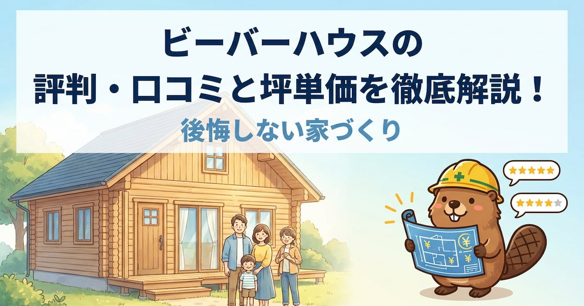 ビーバーハウスの評判・口コミと坪単価を徹底解説!後悔しない家づくり