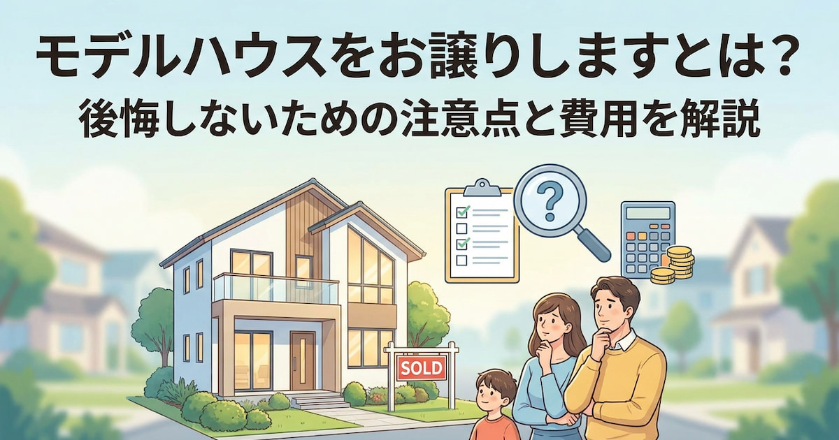 モデルハウスをお譲りしますとは?後悔しないための注意点と費用を解説