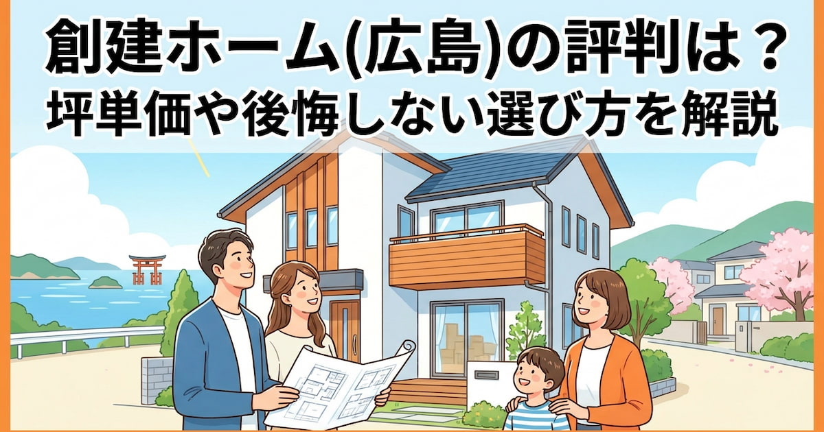 創建ホーム(広島)の評判は?坪単価や後悔しない選び方を解説