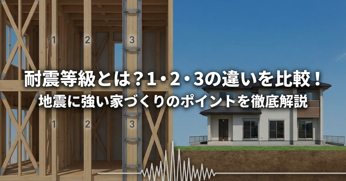 耐震等級とは?1・2・3の違いを比較!地震に強い家づくりのポイントを徹底解説