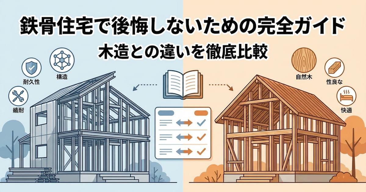 鉄骨住宅で後悔しないための完全ガイド|木造との違いを徹底比較